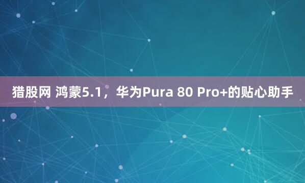 猎股网 鸿蒙5.1，华为Pura 80 Pro+的贴心助手